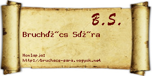Bruchács Sára névjegykártya