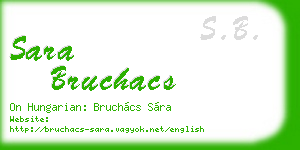 sara bruchacs business card