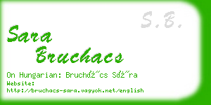 sara bruchacs business card